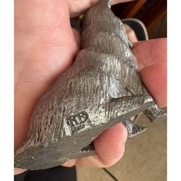 Ricker Bartlett Vintage Pewter Collie Dog Figurine Handcrafted 2.5" - Picture 2 of 7